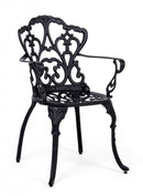 Set 2 Sedie da Giardino 57,5x58x87,5h cm con Braccioli Victoria Antracite