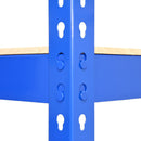 Set 3 Scaffali Senza Bulloni 90x50x180 cm in Acciaio Blu  