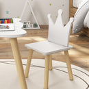 Set Tavolo con 2 Sedie per Bambini Corona Bianco  
