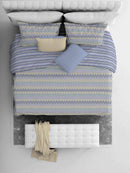 Copripiumino Singolo con Federe Stampato Athena Malindi Blu
