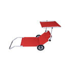 Spiaggina da spiaggia portatile con ruote 147x61x60 cm Dodi Rosso
