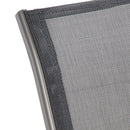 Set Salotto da Giardino 4 Pezzi Bali Divano Poltrone e Tavolino in Acciaio Textilene Grigio      