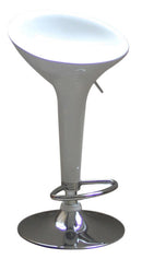 Sgabello con Alzata a Gas e Seduta Girevole in ABS Motti Boston Bianco Lucido