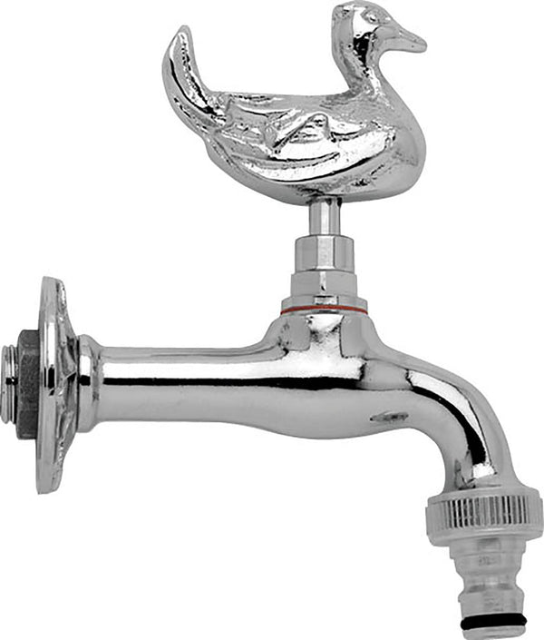 sconto Gartenbrunnenhahn aus verchromtem Messing mit Morelli Duck-Schnellkupplung