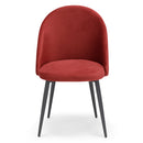 Set 2 sedie Imbottite 51x58x87 cm In Tessuto Tiffany  Lola Rosso