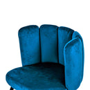 Sedia Imbottita 57x51x77 cm in Velluto Ottanio