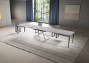 Tavolo Allungabile 200-460x90x77 cm Niket Cemento Gambe Bianche