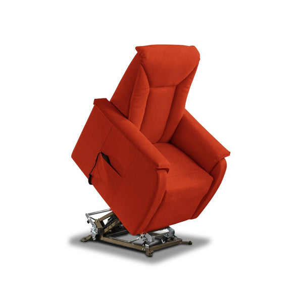 acquista Poltrona Alzapersona Elettrica 2 Motori 82x108x84 cm Baila in Microfibra Dispositivo Medico 1 Rosso