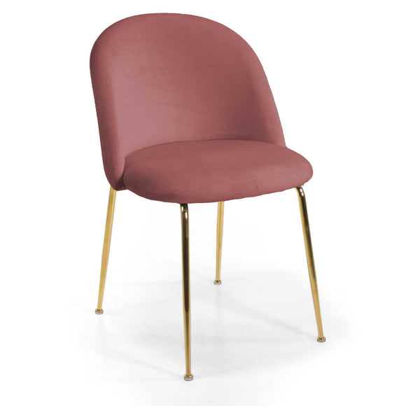 Sedia Sammi 50x57xh47/77,5 cm in Tessuto Velluto Rosa Antico/Oro acquista