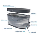 Piscina in Drop Stitch per Bagni di Ghiaccio 170x92x67A cm NetSpa Jarvi Grigio