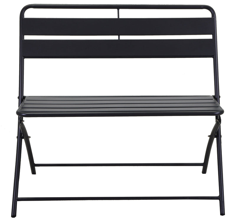 Panca Pieghevole da Giardino 94x51x86 cm in Ferro Antracite