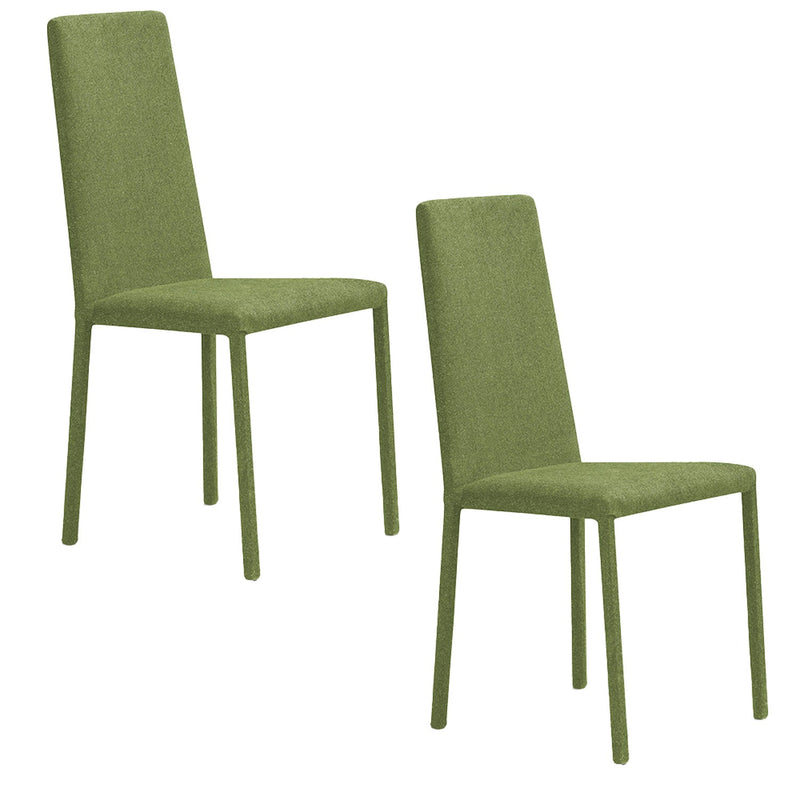 Set 2 sedie Imbottite 45x52x91 cm In Tessuto Savoy  Betty Plus Verde Lime