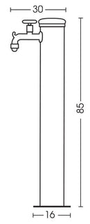 Fontana da Giardino con Doppio Rubinetto Belfer 42/ARRF Alluminio