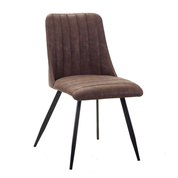 Brauner Adami Kunstleder Stuhl 57x47H84 cm prezzo