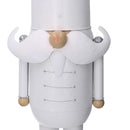 Soldatino Schiaccianoci in metallo bianco cm 22x16,5xh55