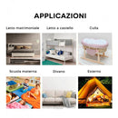 Zanzariera per Letto Pieghevole 190x135 cm Esagonale a Rete Nylon Blu