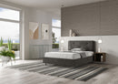 Letto Matrimoniale Francese Imbottito in Microfibra Appia Large Grigio Varie Misure