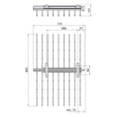 Porta Pantaloni Doppio Estraibile per Armadio 18 Posti in Acciaio Emuca Cromato