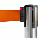 Colonnina Tendinastro 3 metri in Acciaio Inox Spazzolato Ø36x101 cm Nastro Arancione