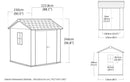 Casetta Box da Giardino 230x230x246 cm Keter Signature Apex 757/775 in Resina Effetto Legno Noce