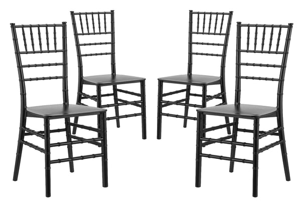 online Set aus 4 Vandi Gartenstühlen aus schwarzem Polypropylen