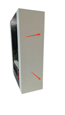 Camino Elettrico da Pavimento Effetto Fiamma 1500W Moderna Bianco e Nero Seconda Scelta