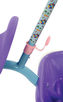 Triciclo a Pedali Primi Passi per Bambini con Maniglione Genitoriale Rimovibile e Vano Contenitore Disney Stitch Viola  