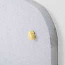 Pannello Fonoassorbente da Parete con Fori 120x50 cm Kit di 4 distanziali Coprivite Gold Finitura Grigio    
