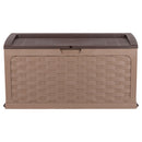 Baule Multifunzione da Giardino 116x56,3x58,3 cm in Plastica PP Marrone      