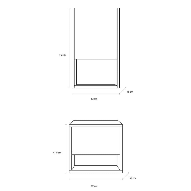 Mobile da Bagno sospeso Giava 11 Legno Bianco TFT