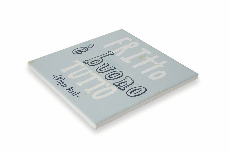 Sottopentola Quadrato in Ceramica e Sughero VdE Tivoli 1996 Vipse Dixit