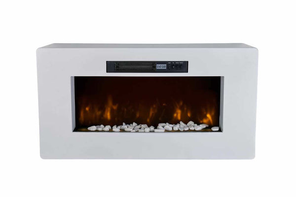 Elektrischer Bodenkamin Flammeneffekt 2000 W Chemin'Arte Meribel White acquista