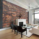 Fotomurale - Vintage Wall Red Brick 300X210 cm Carta da Parato Erroi