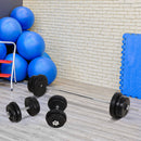 Set Bilanciere 2 Manubri Pesi 14 Dischi 