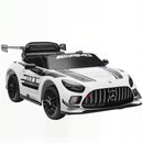 Macchina Elettrica Bambini 3-8 Anni Licenza Ufficiale Mercedes AMG 12V con Telecomando Luci LED Bianco      