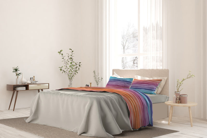 Set lenzuola stampa sopra Sotto e Federe Rainbow Varie Misure