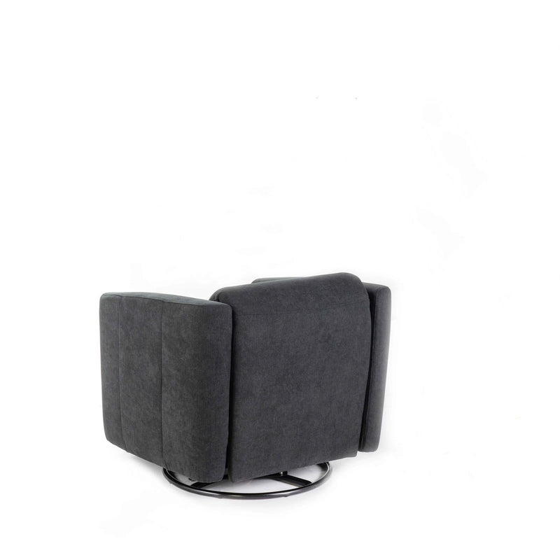 Poltrona Reclinabile Manuale 85/140x70xH69/96 cm in Tessuto Magic Grigio Scuro