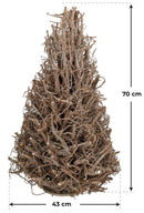 Albero di Natale in Legno Ø43x70 cm Argento