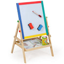 Lavagna per Bambini H65 Magnetica e Tradizionale con Cavalletto in Legno