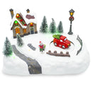 Villaggio Natalizio 20x20x16 cm Giostra di Natale Luci Suoni e Movimento