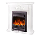 Camino Elettrico da Pavimento 90x90x27 cm Effetto Fiamma 2000W Sorina & Pluton Bianco