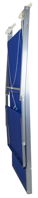 Lettino Prendisole da Giardino 183x58x36 cm in Alluminio e Textilene Blu