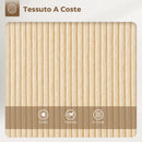 Set 2 Sgabelli Bar Girevoli 49x52x88 cm con Schienale e Braccioli Rivestimento in Velluto a Coste e Poggiapiedi Beige      