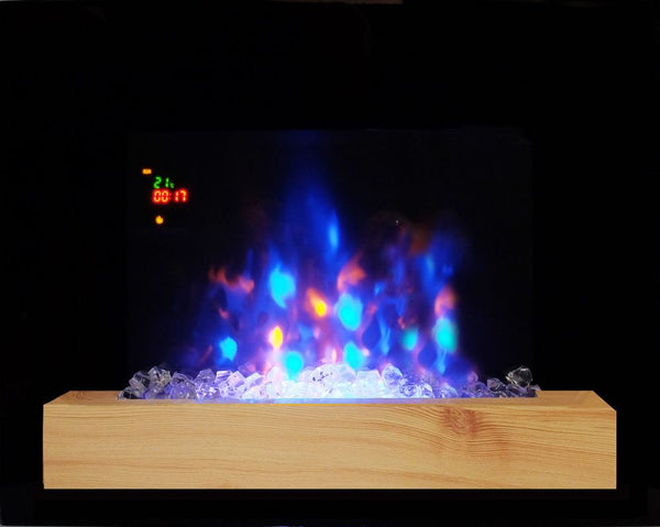 Elektrischer Wandkamin Flammeneffekt 2000W Chemin'Arte Feuerholz Schwarz online