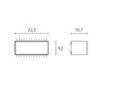 Applique da Esterno a LED 13W+13W 4000K Sovil Grigio
