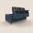 Divano Letto 3 Posti 215x95x96 cm in Tessuto Blu