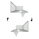 Box Doccia Angolare 80x90 cm 2 Ante Battenti in Cristallo Opaco 6mm H198 Fosterberg Aalborg Duo