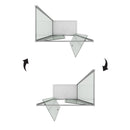 Box Doccia Angolare 80x90 cm 2 Ante Battenti in Cristallo Trasparente 6mm H198 Fosterberg Aalborg Duo
