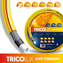 Tubo Pompa dell'Acqua da Giardino 25 Metri 5/8" 5 Strati Trico Lux Giallo