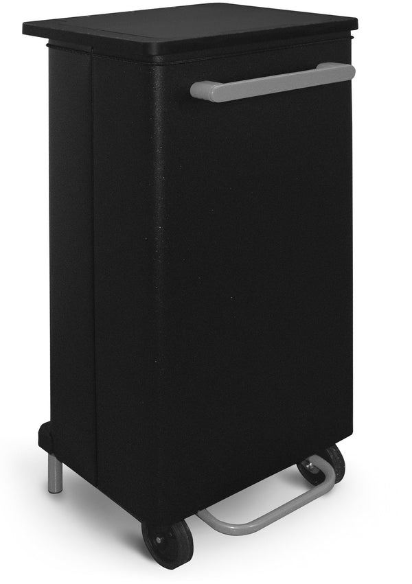 acquista Pattumiera Per Raccolta Differenziata 47x37xh96 cm in Acciaio con Apertura a Pedale Nero